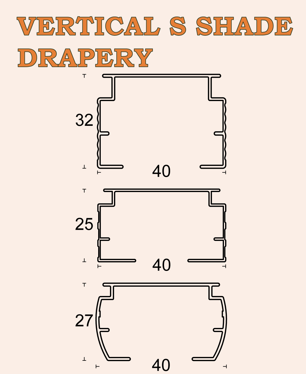 VERTICAL S SHADE DRAPERY